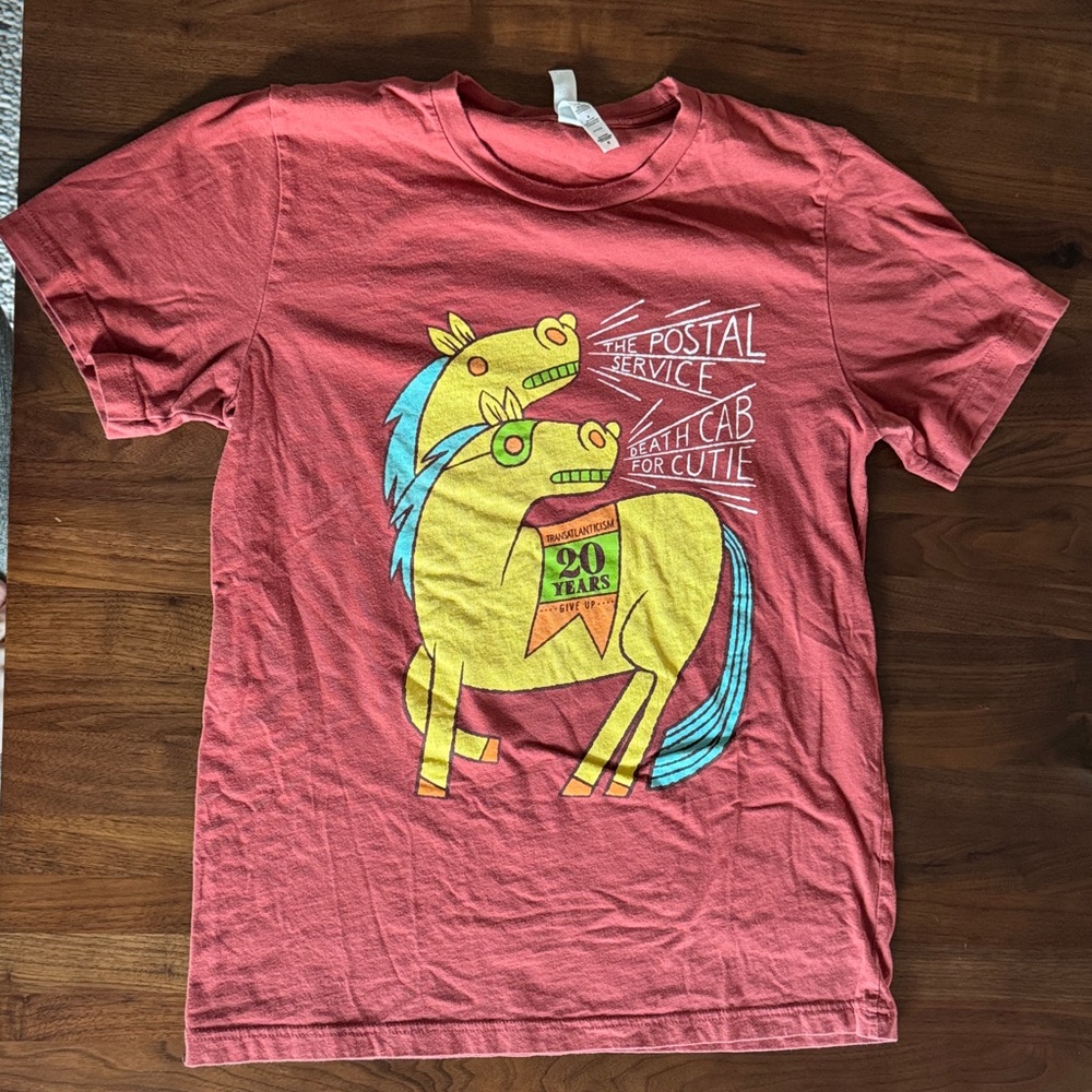 The Postal Service and Death Cab for Cutie T-Shirt with Horse Design